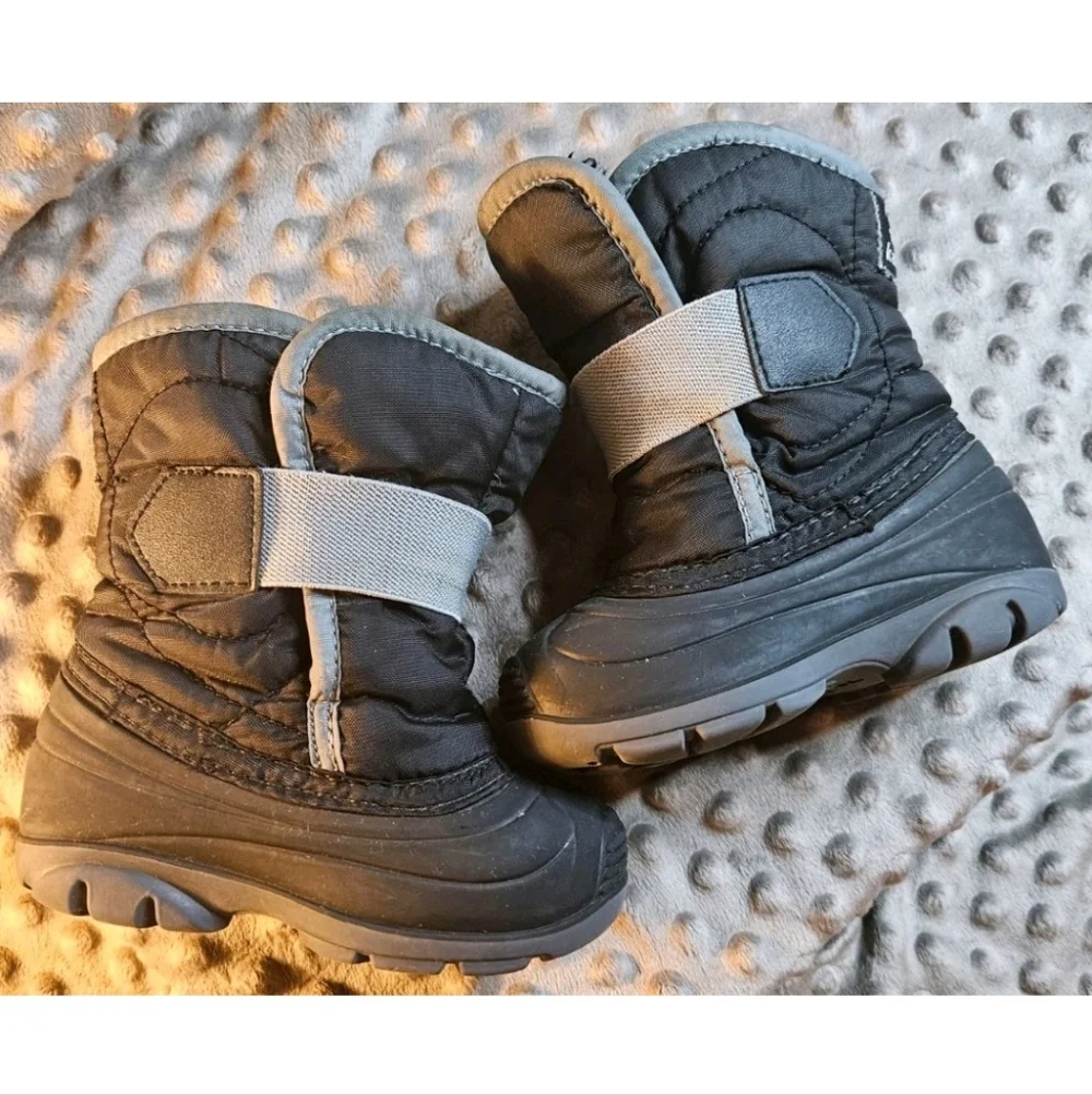 Kamik‎ Kids Toddler Black Waterproof Lined Snow Boots Size 6